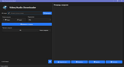 Скриншот главного интерфейса Video Downloader 2.0